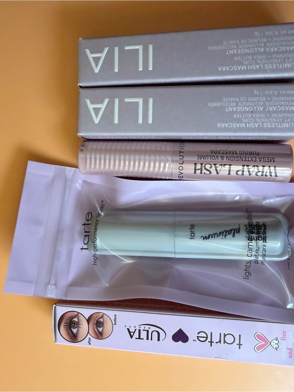 collection of mascara travel sizes